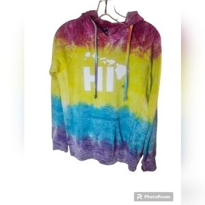 MV Sport women's  multi color long-sleeved hooded sweatshirt size S